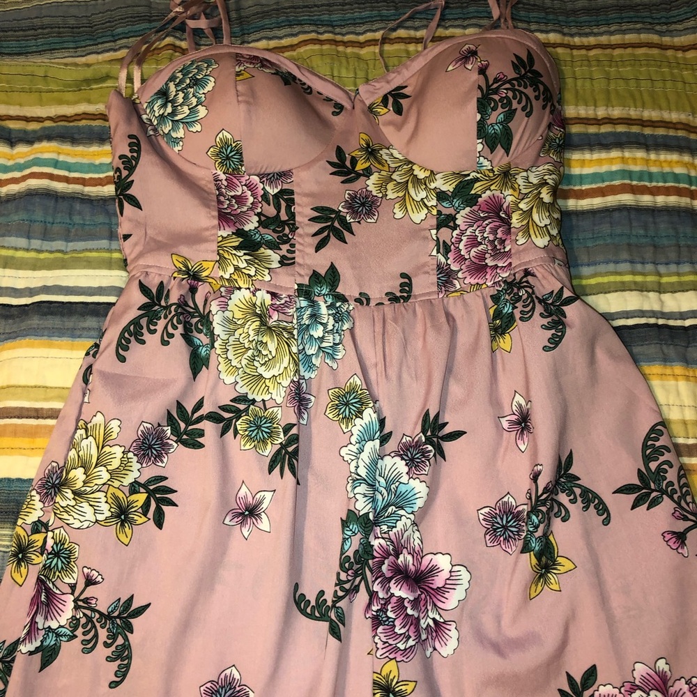 Lavender floral jumpsuit